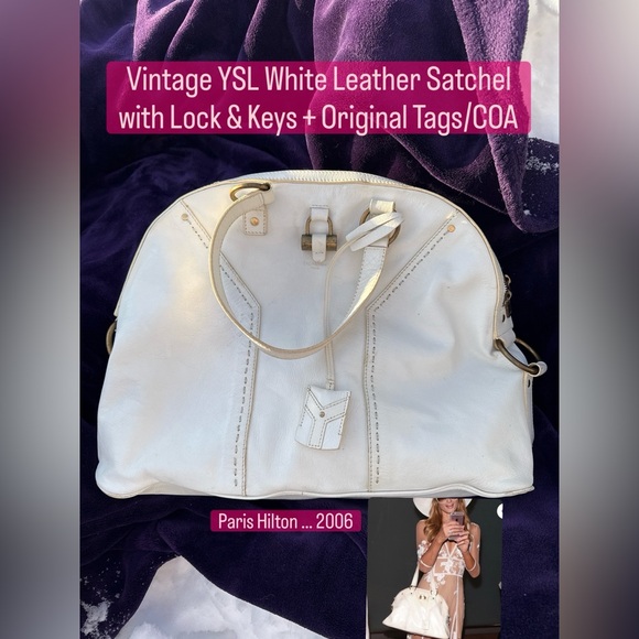 Yves Saint Laurent Handbags - Vintage Yves Saint Laurent Leather Bag ✨ Rare | w/Lock & Keys | Paris Hilton Era